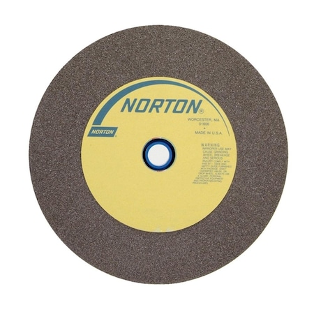 Norton Co Bench & Pedestal Wheel, Standard, Aluminum Oxide, Size: 12 x 2 x 1-1/2 V Crs, Maximum RPM: 2070 662532-63054